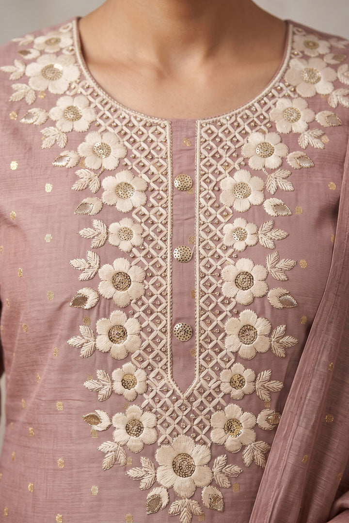 Pink Color Cotton Embroidered Salwar Suit | Buy Online India