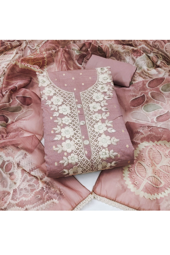 Pink Color Cotton Embroidered Salwar Suit | Buy Online India