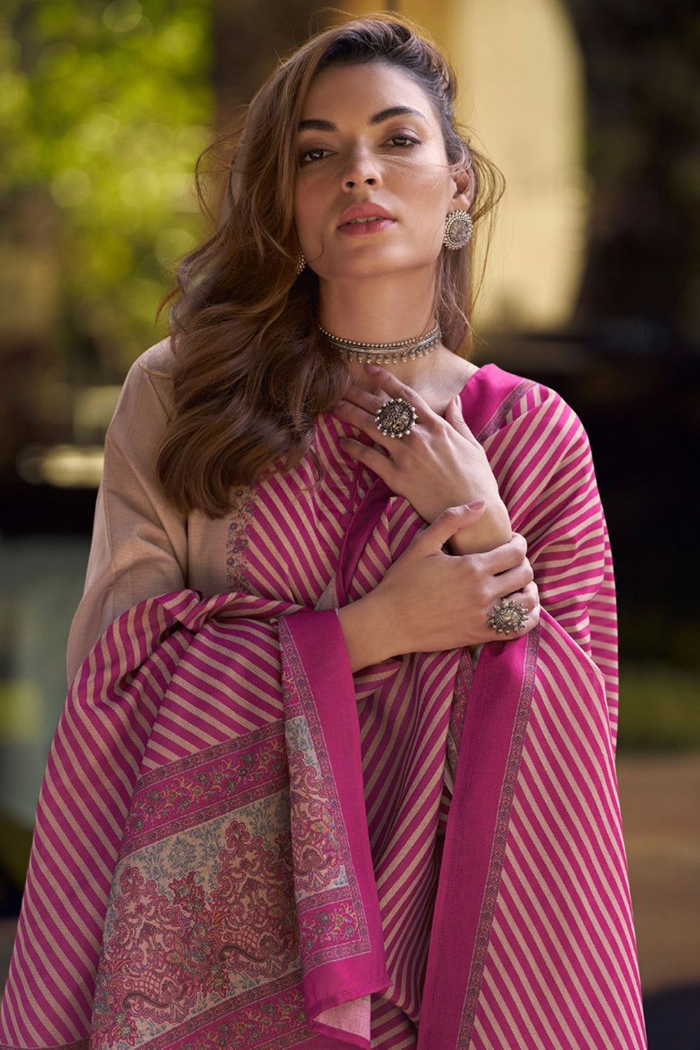 Pink Color Cotton Fabric Adorming Festive Look Salwar Suit | Buy Online India