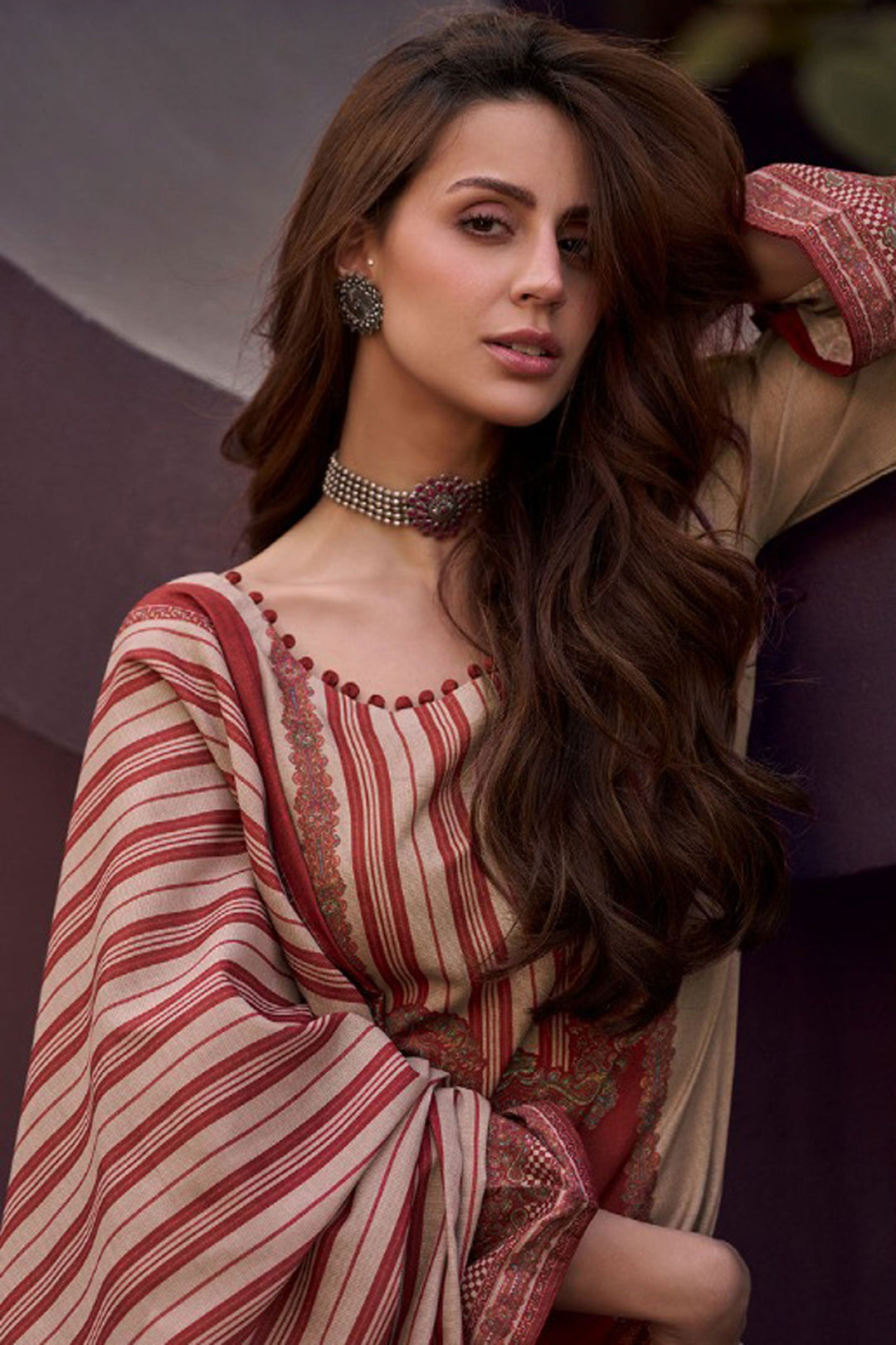 Festive Look Peach Color Inventive Salwar Suit In Cotton Fabric | Buy Online India