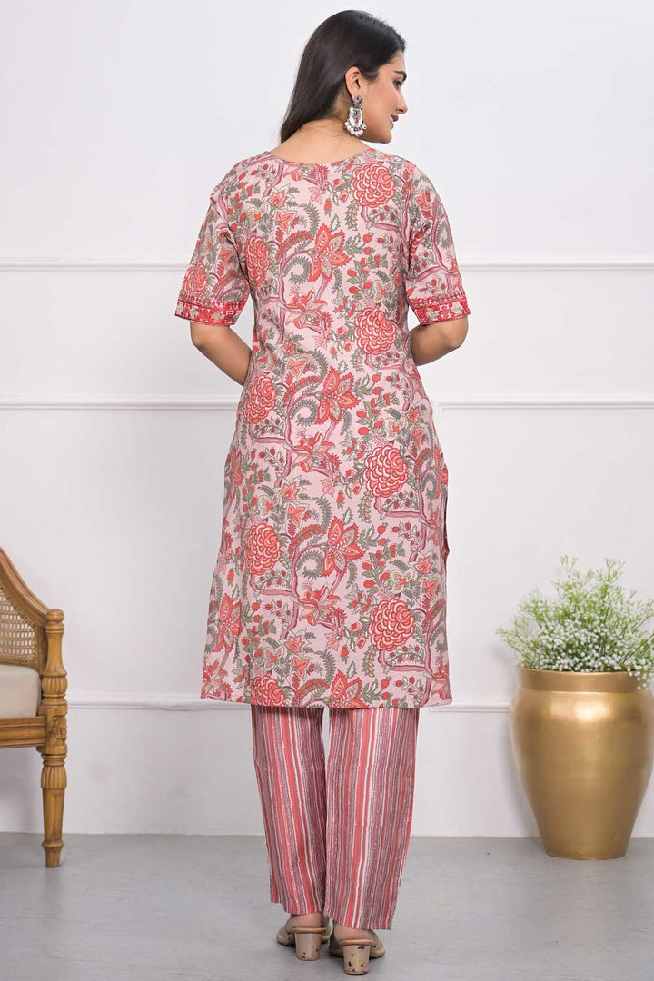 Trendy Kurti With Bottom In Red Color Chanderi Fabric | Buy Online India