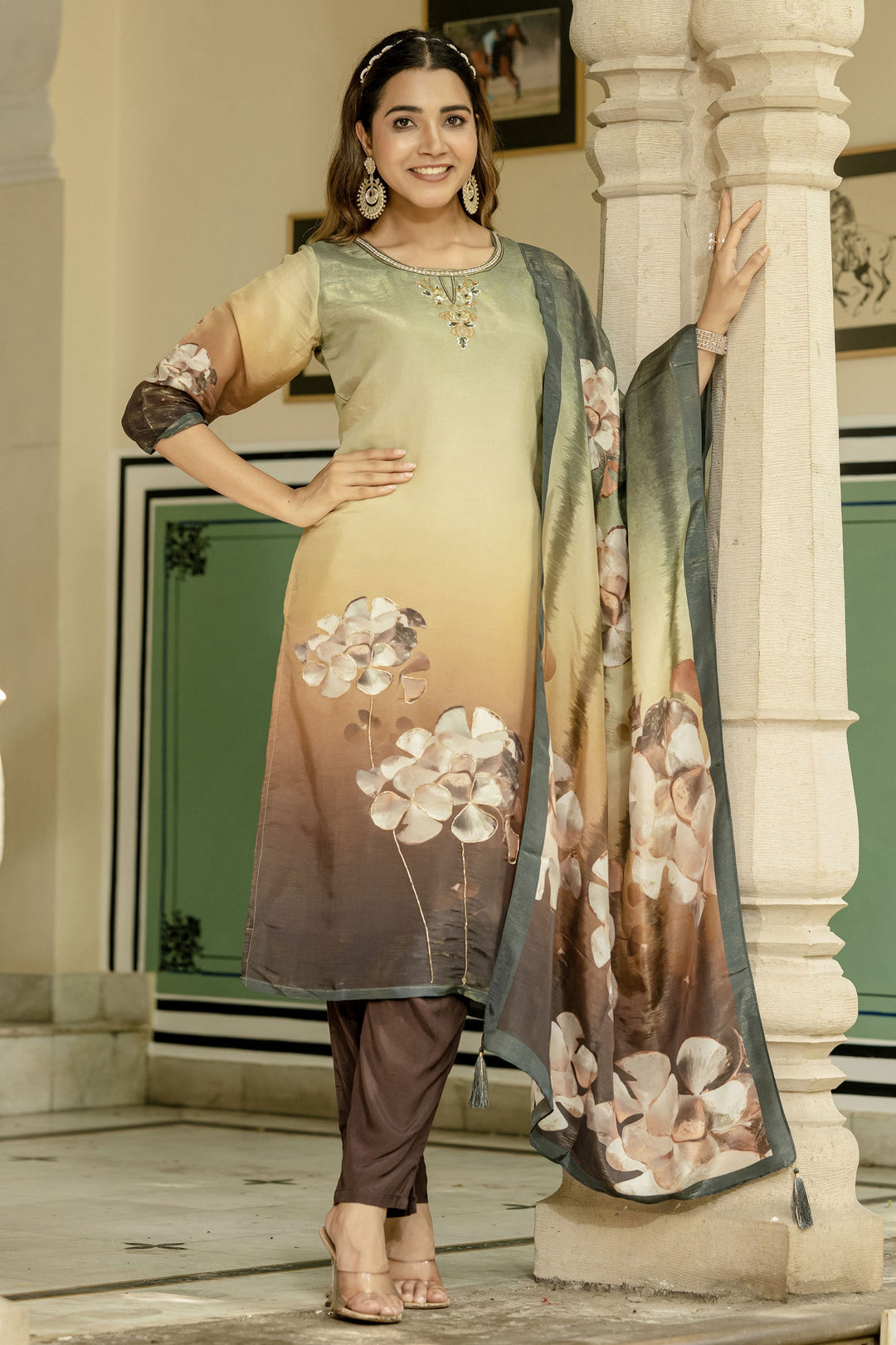 Awesome Fancy Fabric Multi Color Readymade Salwar Suit | Buy Online India