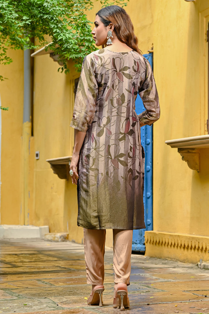 Trendy Fancy Fabric Cream Color Readymade Salwar Suit | Buy Online India