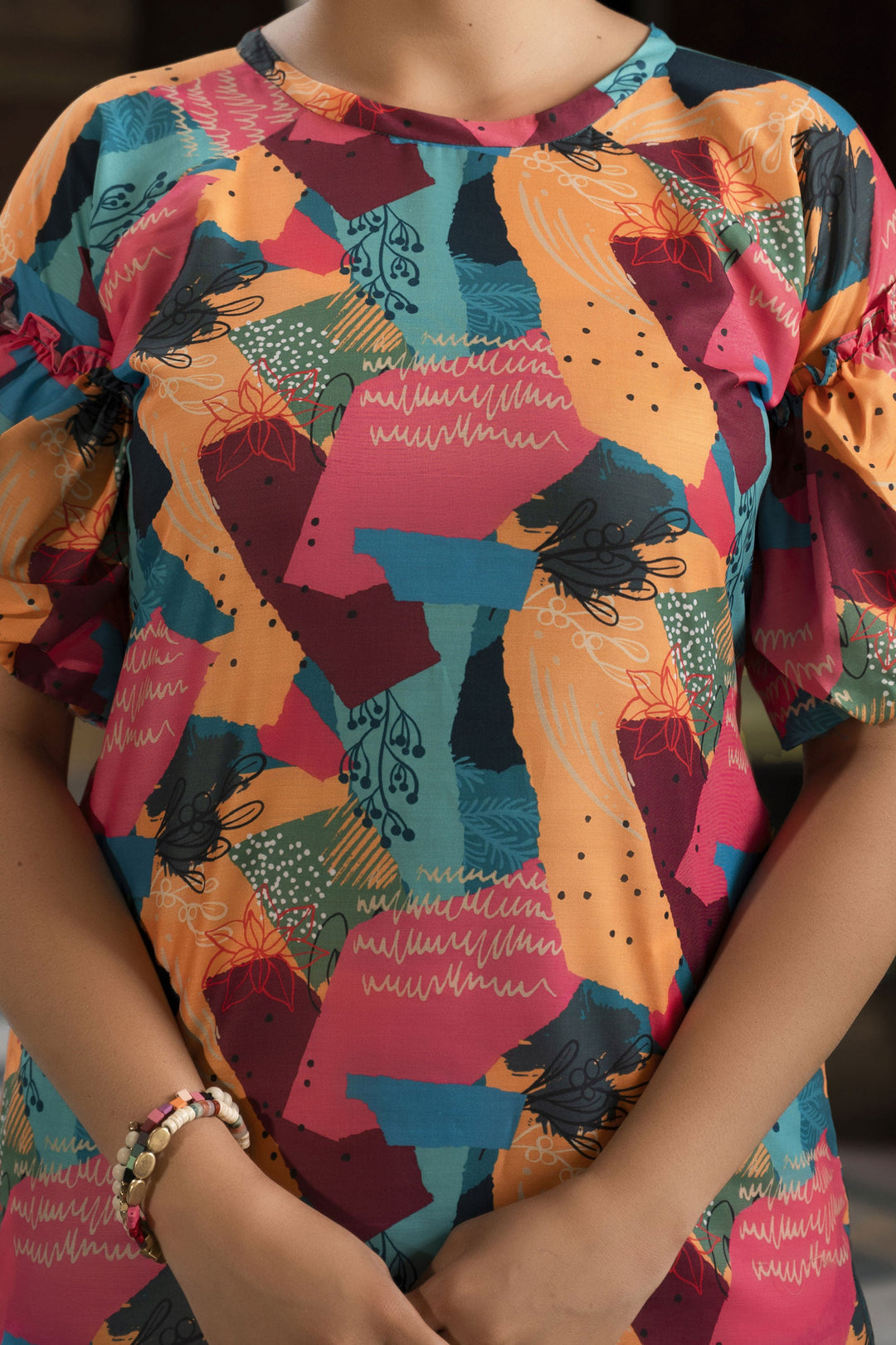 Exclusive Digital Printed Muslin Fabric Co-Ord Set In Multi Color | Buy Online India