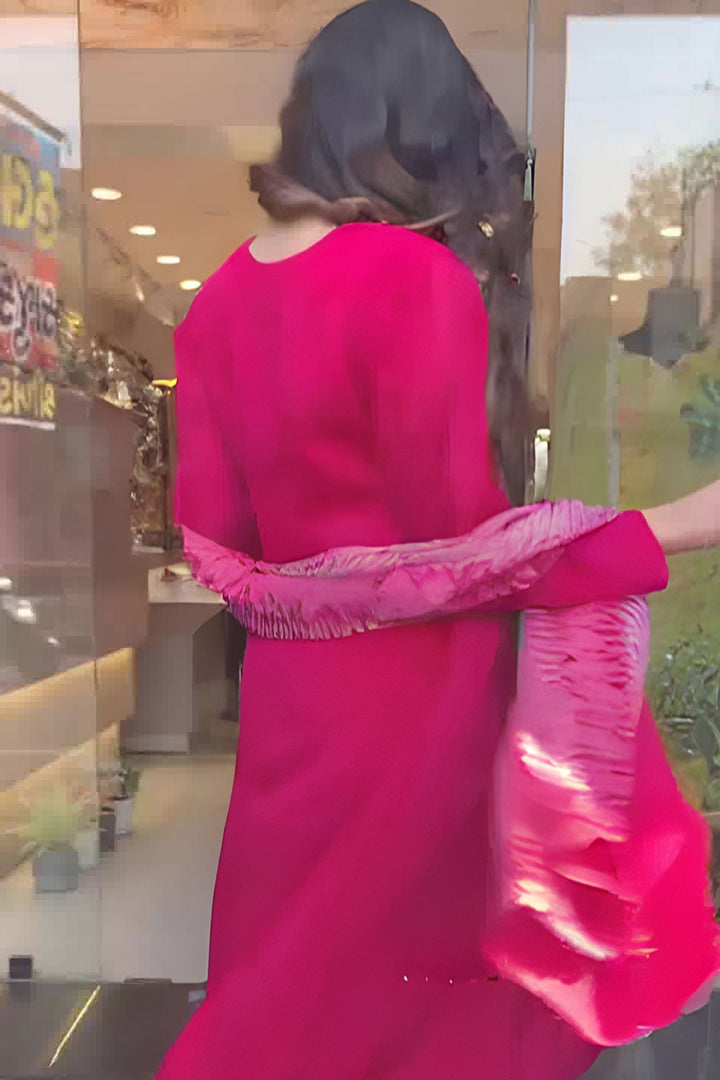 Trendy Viscose Fabric Red Color Readymade Salwar Suit | Buy Online India
