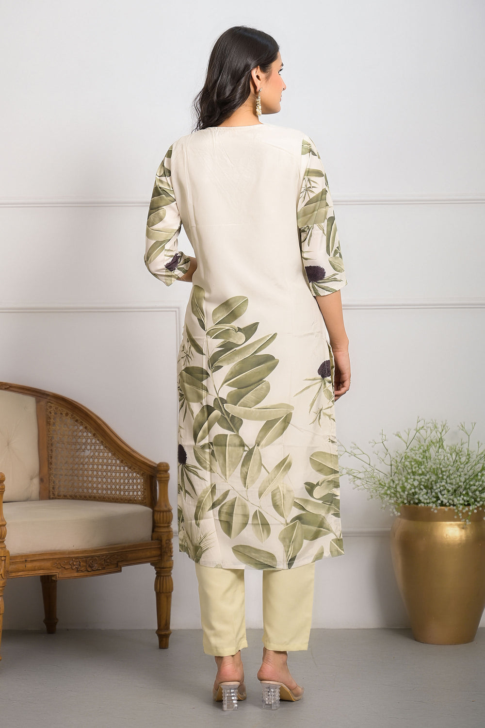 Crepe Fabric White Color Riveting Readymade Salwar Suit | Buy Online India