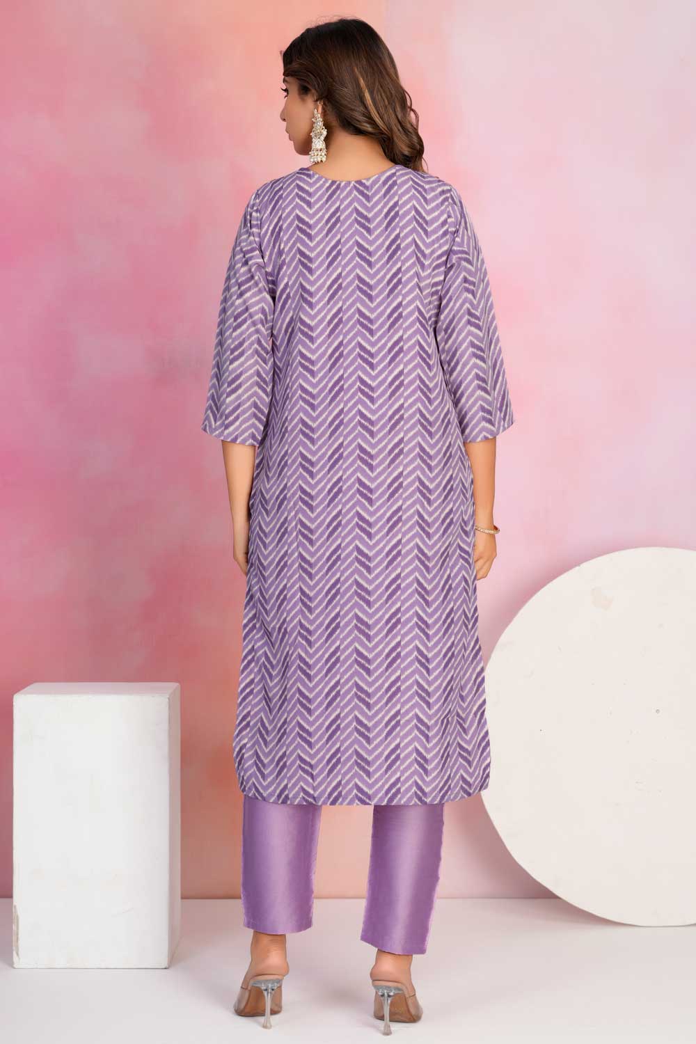Viscose Fabric Purple Color Delicate Readymade Salwar Suit | Buy Online India