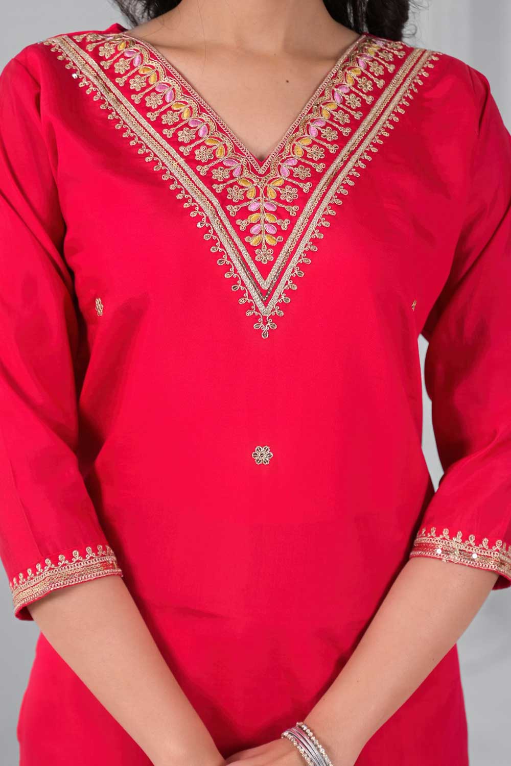 Rayon Fabric Rani Color Stylish Readymade Salwar Suit | Buy Online India