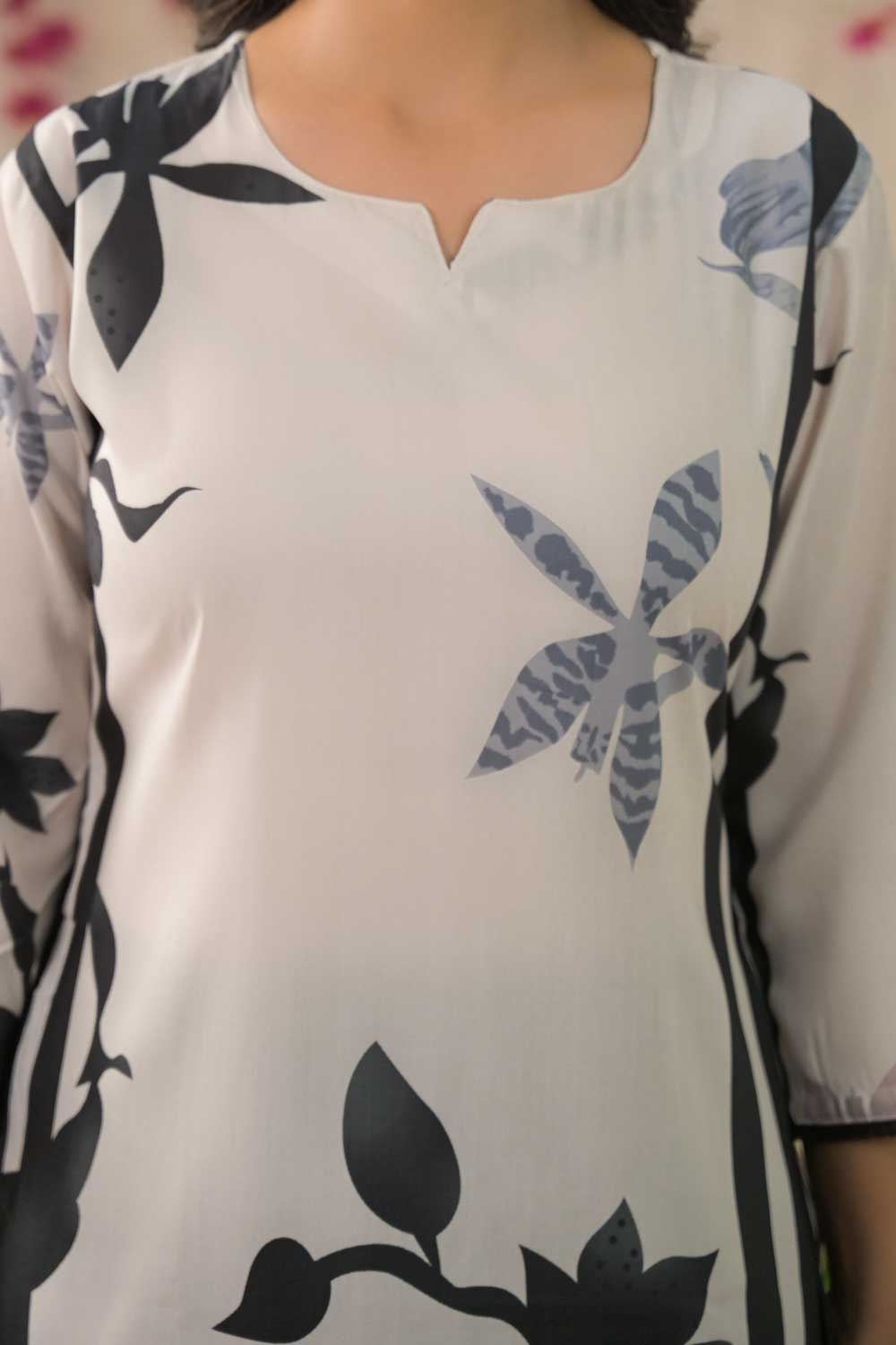 Muslin Fabric Off White Color Classic Readymade Salwar Suit | Buy Online India