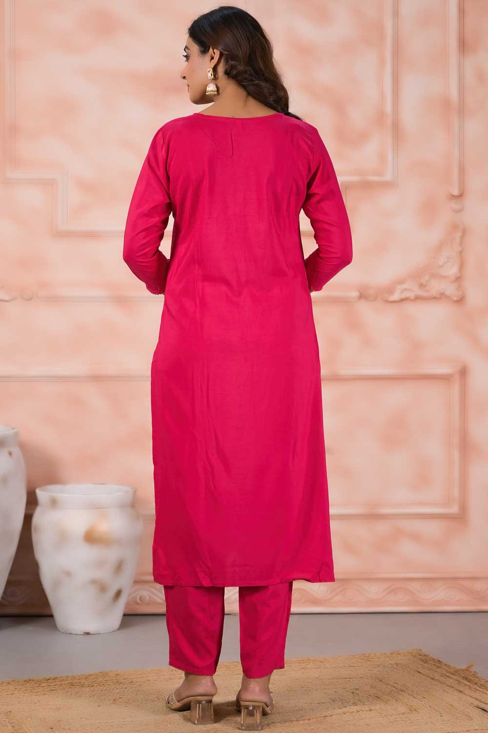 Rani Color Viscose Fabric Coveted Readymade Salwar Suit | Buy Online India