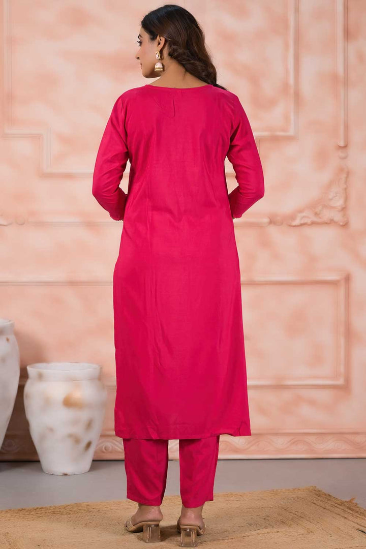 Rani Color Viscose Fabric Coveted Readymade Salwar Suit | Buy Online India