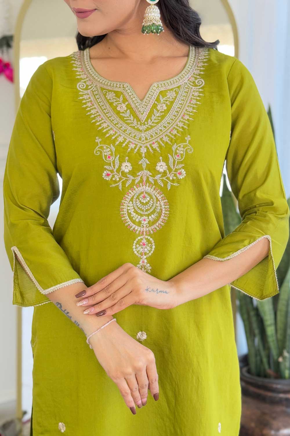 Trendy Viscose Fabric Green Color Readymade Salwar Suit | Buy Online India