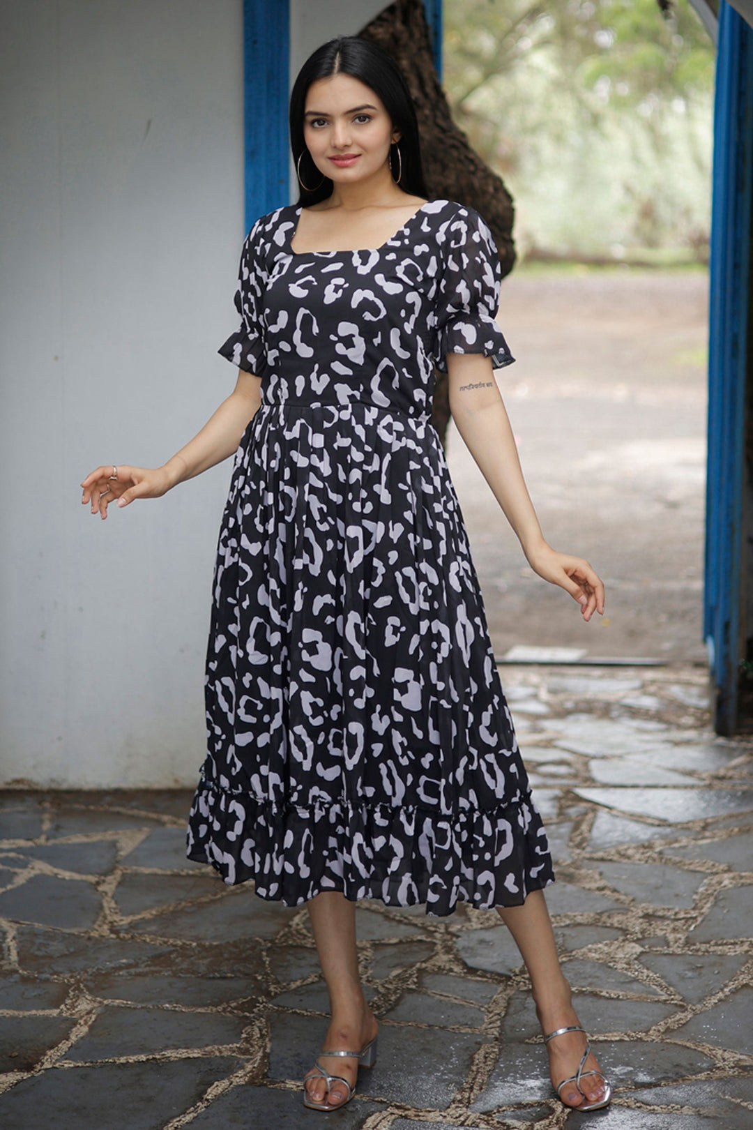 Multi Color Georgette Fabric Party Style Readymade Digital Printed Kurti | Buy Online India