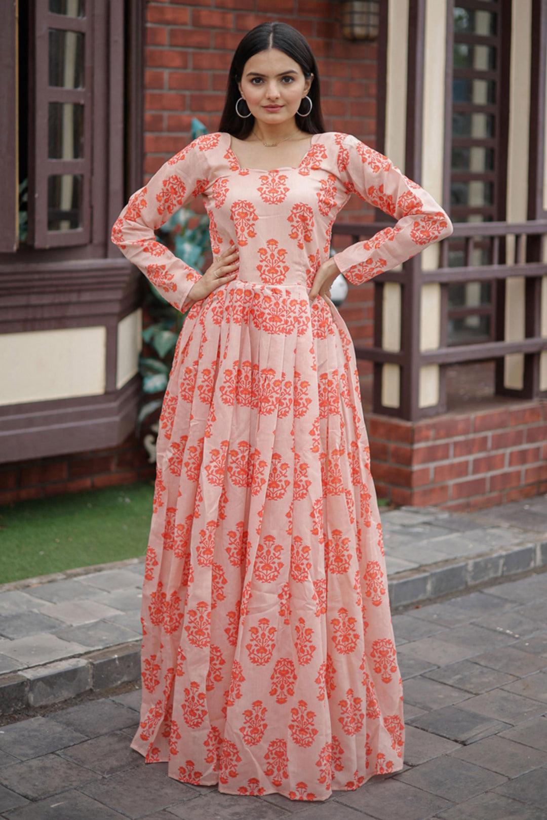 Trendy Georgette Fabric Multi Color Readymade Digital Printed Gown | Buy Online India