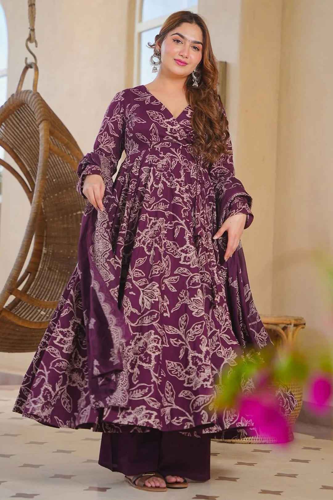 Classic Multi Color Readymade Cotton Silk Salwar Suit