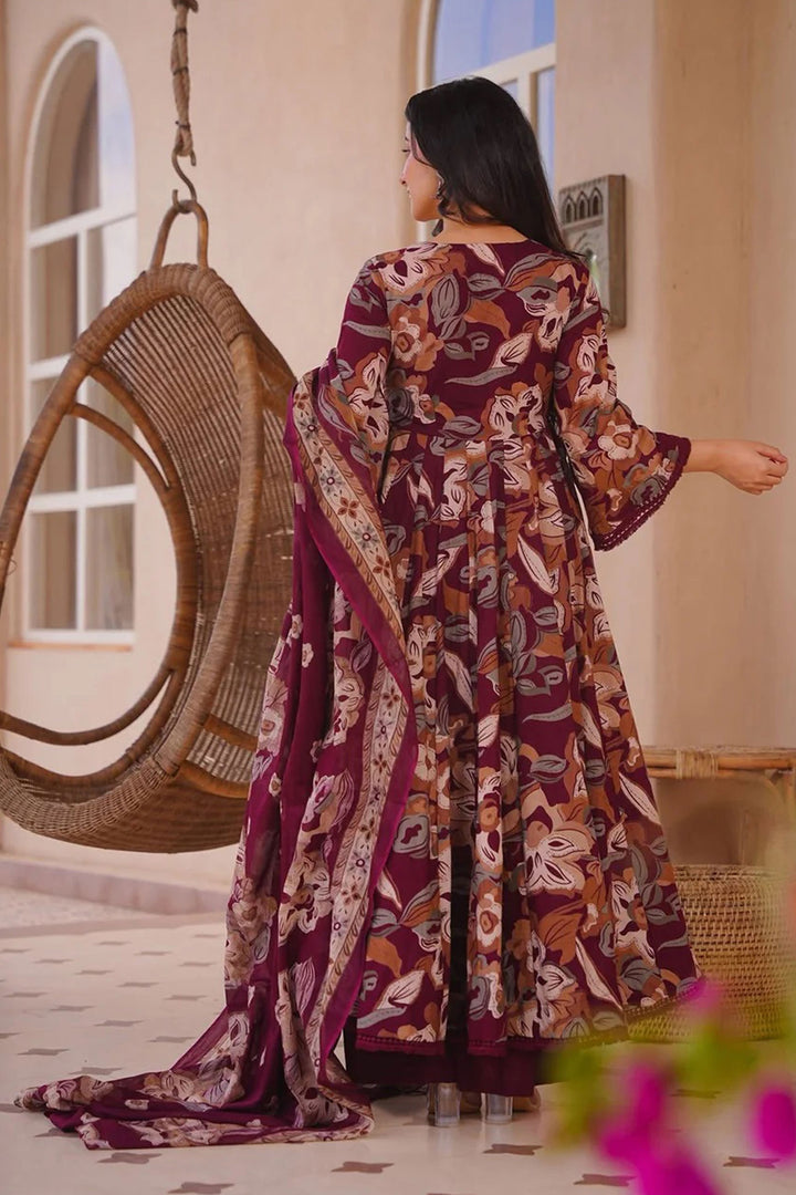 Amazing Multi Color Cotton Silk Readymade Salwar Suit