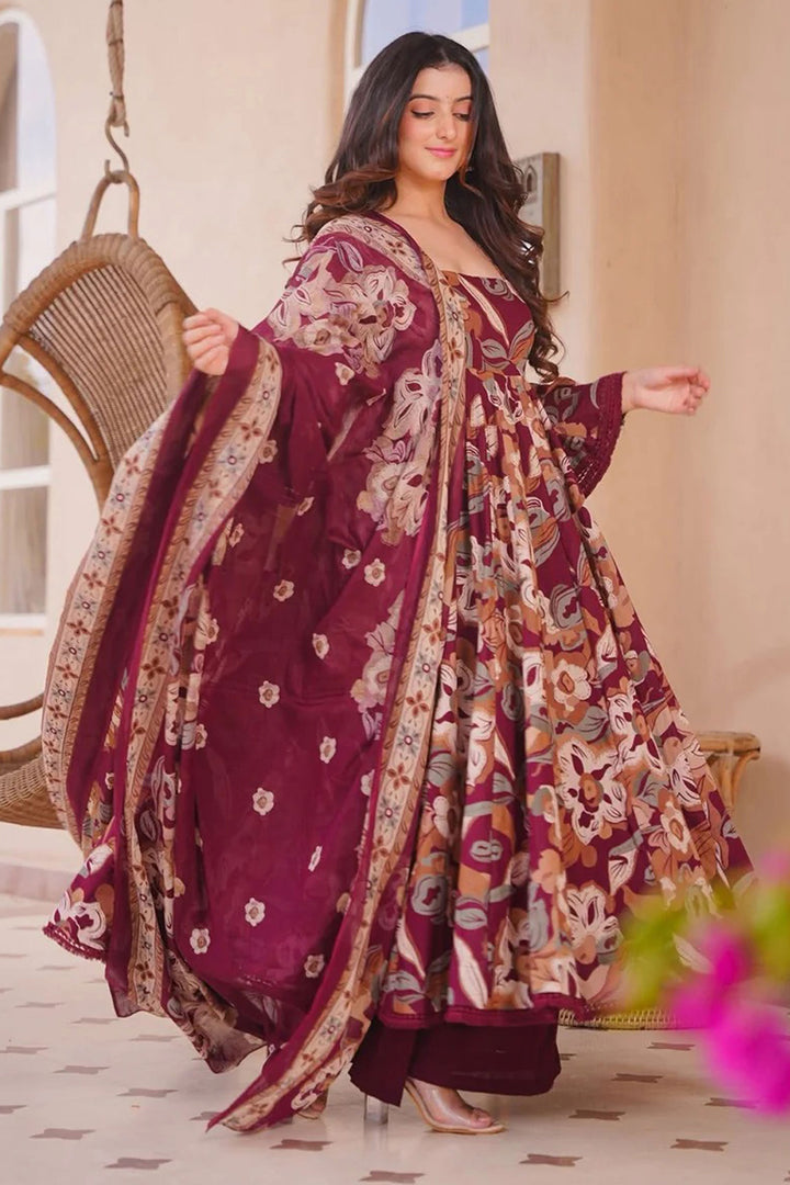 Amazing Multi Color Cotton Silk Readymade Salwar Suit