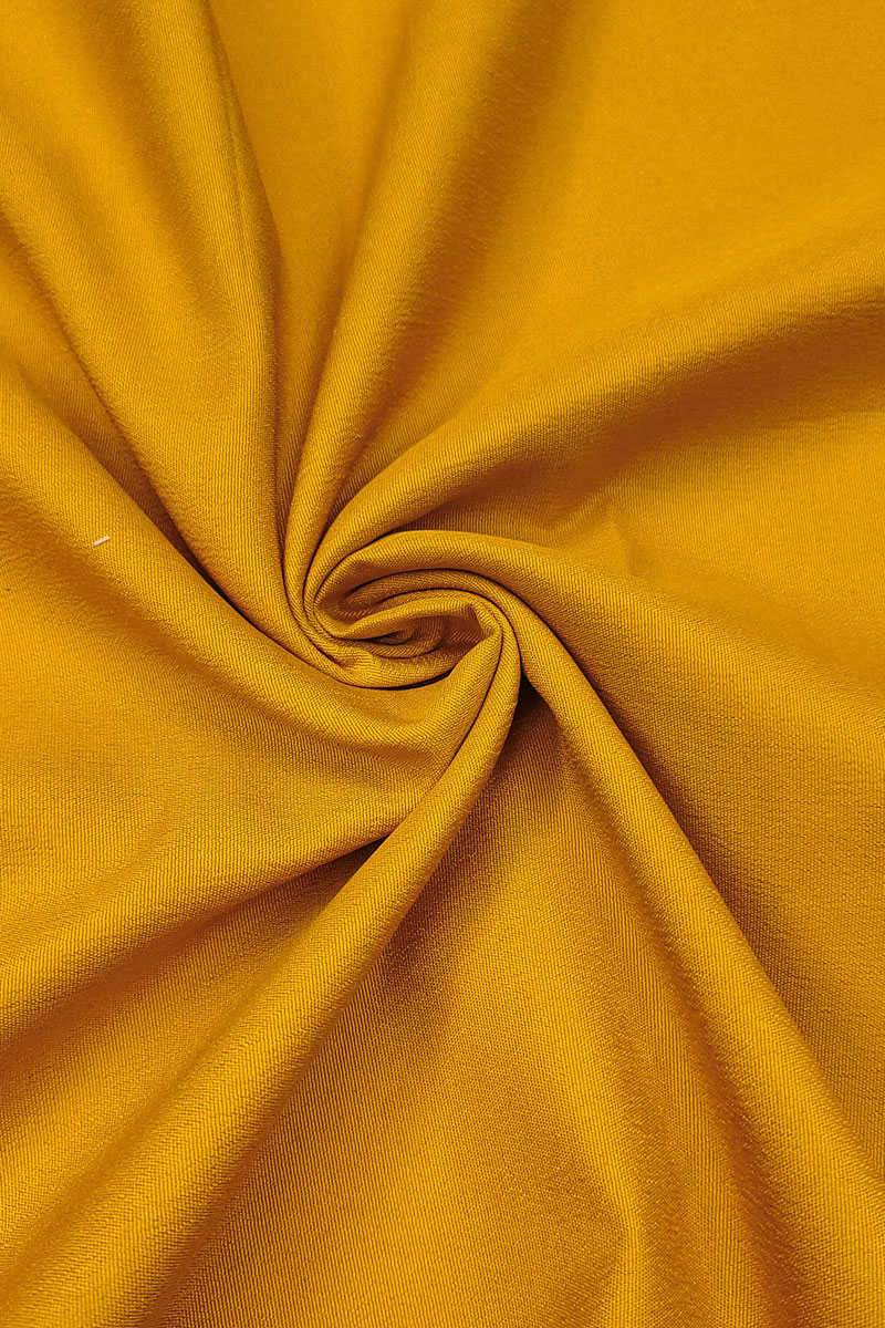Hand Work On Banarasi Cotton Salwar Suit In Mustard Color