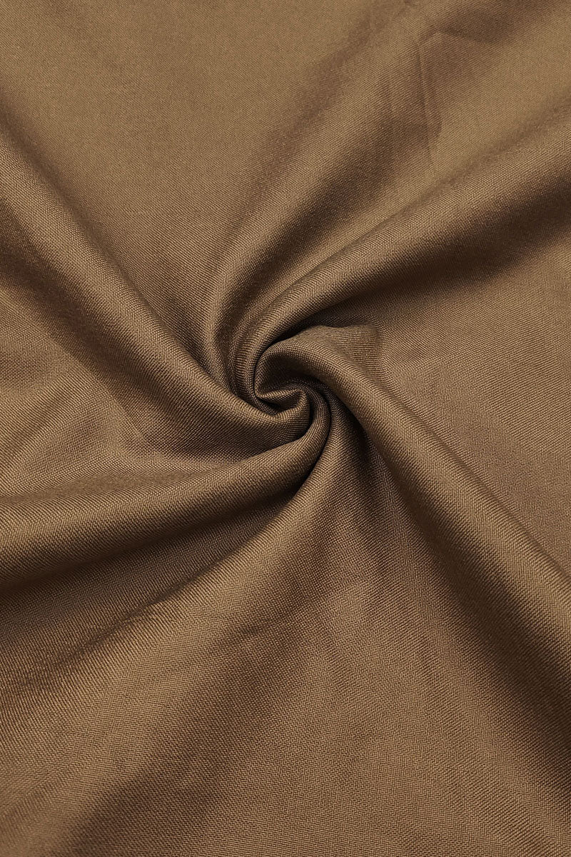 Hand Work On Brown Banarasi Cotton Salwar Suit