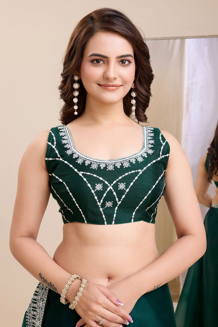 Festival Wear Enticing Border Work Teal Color Art Silk Saree | Buy Online India