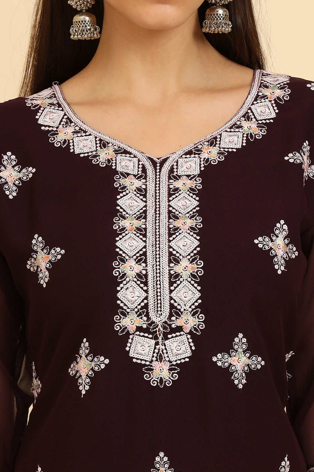 Trendy Casual Wear Readymade Kurti In Brown Color | Buy Online India