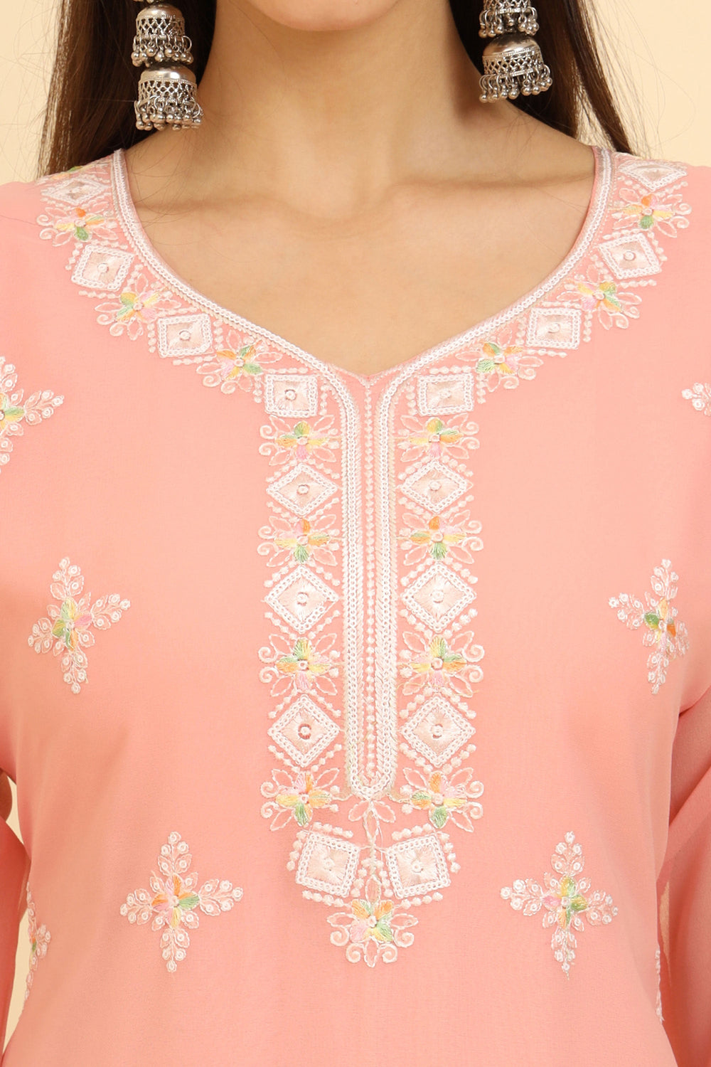 Peach Color Casual Wear Ingenious Readymade Kurti | Buy Online India