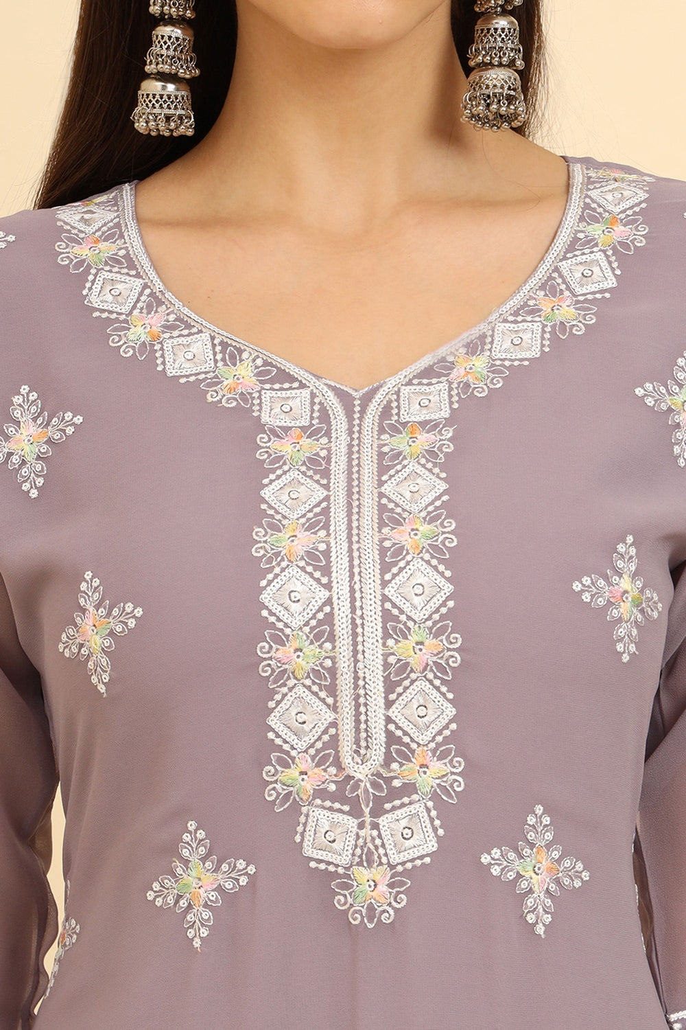 Beguiling Lavender Color Casual Wear Readymade Kurti | Buy Online India