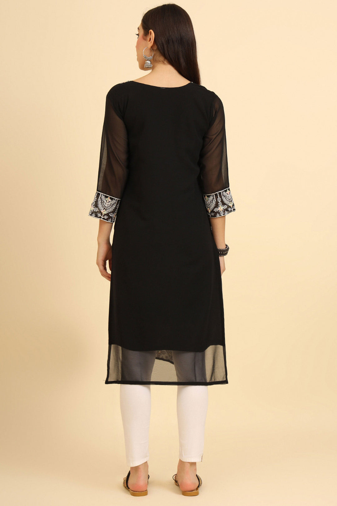 Tempting Black Color Casual Wear Readymade Kurti | Buy Online India