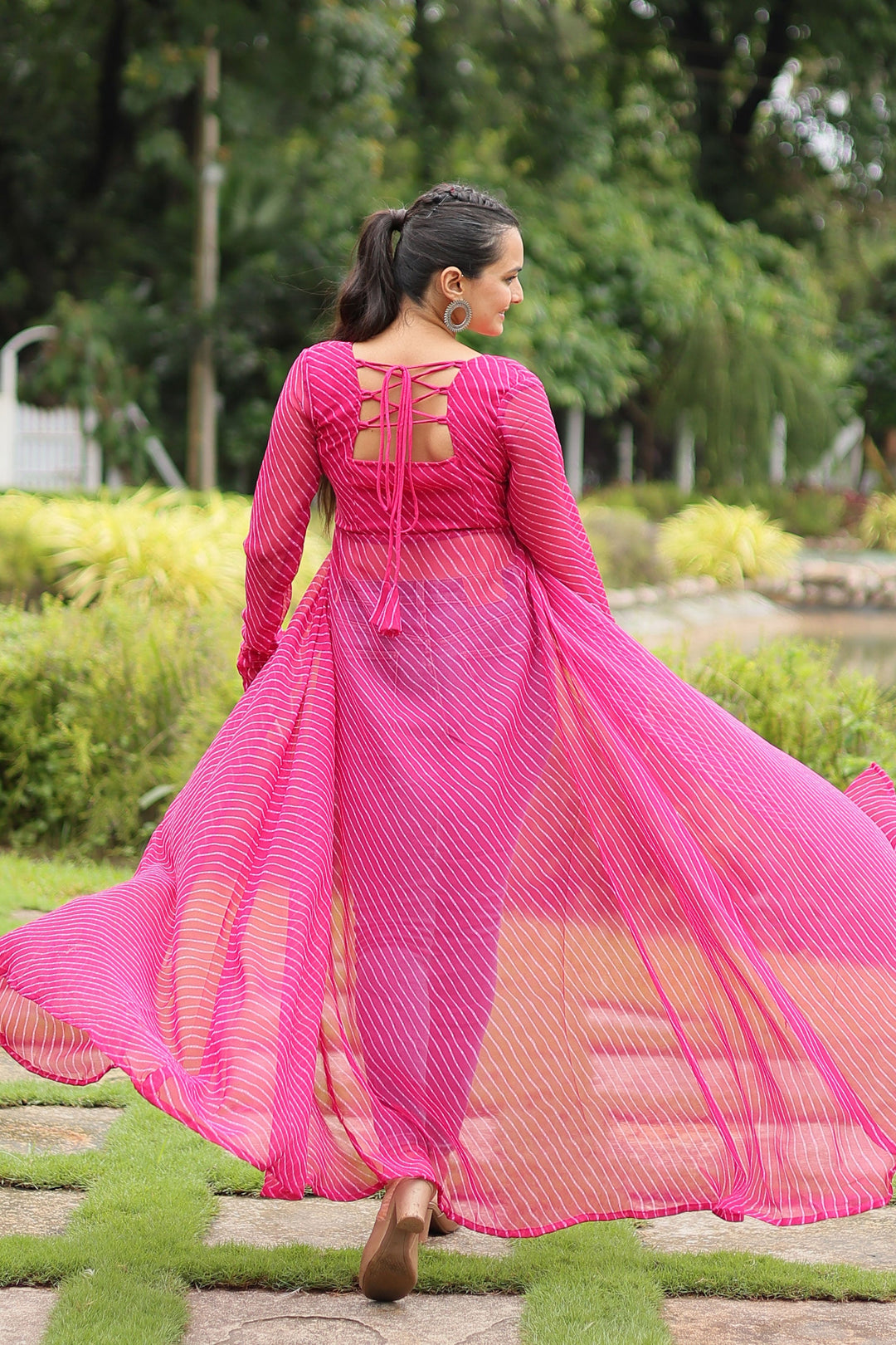 Ingenious Laheriya Printed Kutchi Patch Work Pink Kurti | Buy Online India