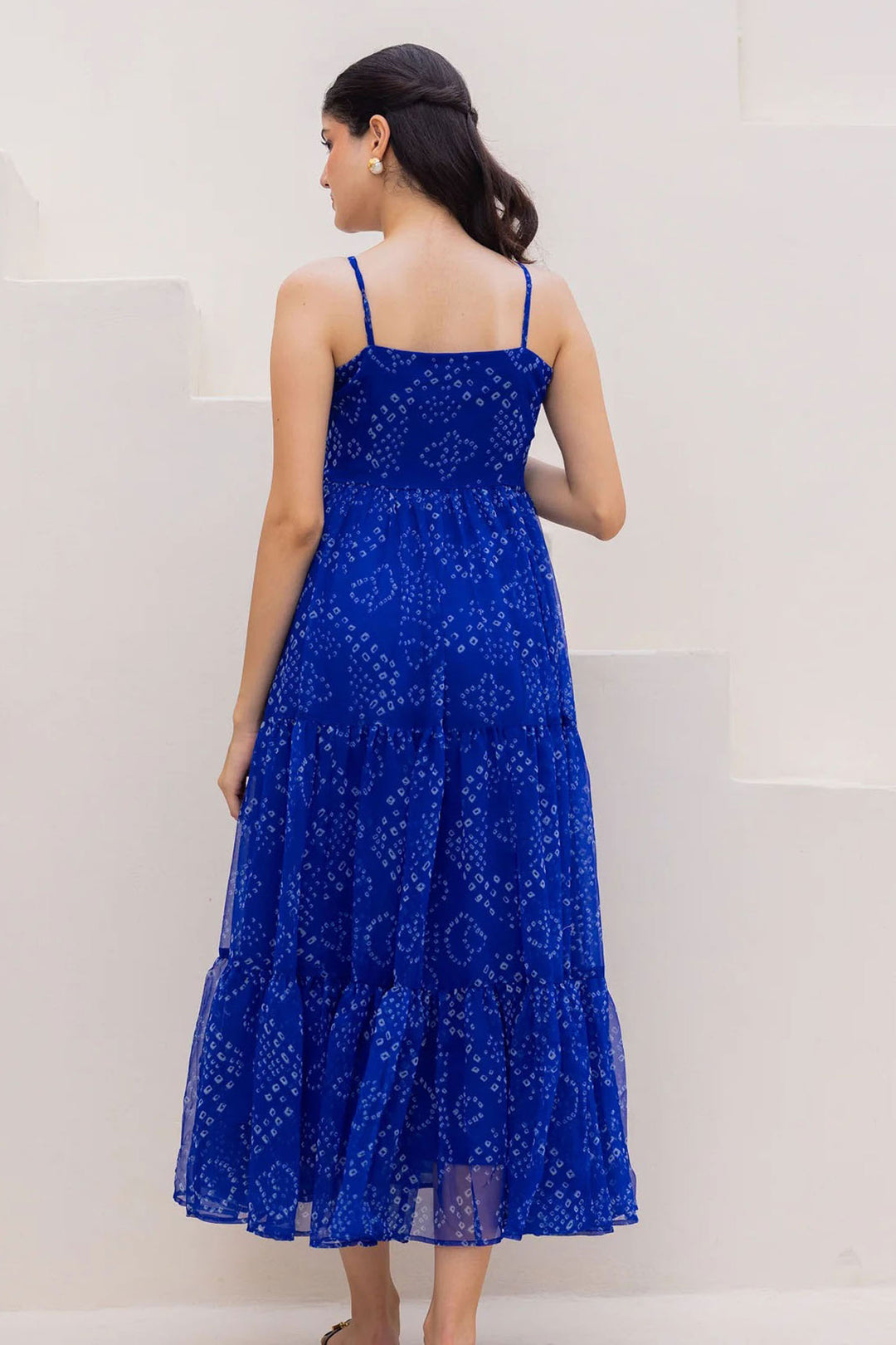 Awesome Blue Color Readymade Georgetta Gown | Buy Online India