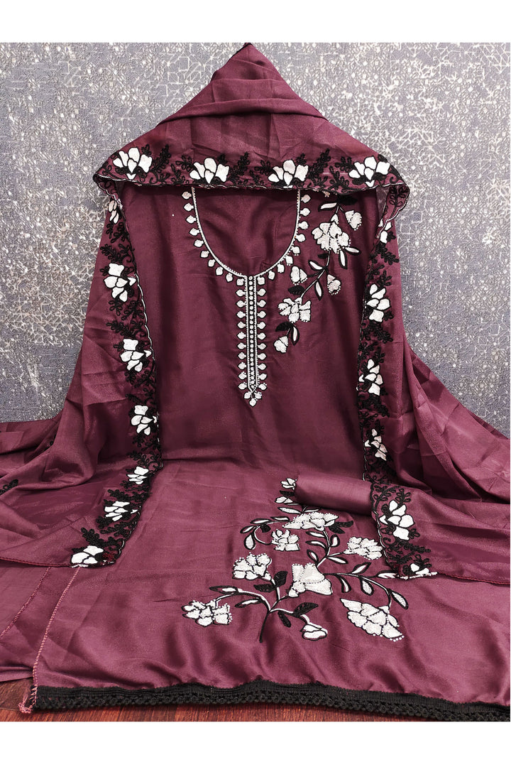 Georgette Fabric Brown Color Attractive Function Style Salwar Suit | Buy Online India