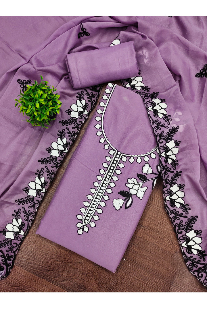 Lavender Color Georgette Fabric Beautiful Function Style Salwar Suit | Buy Online India