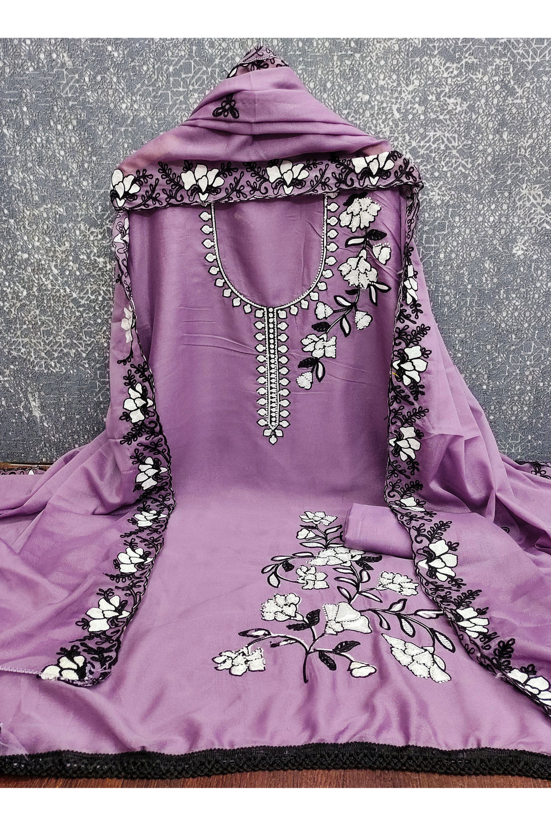 Lavender Color Georgette Fabric Beautiful Function Style Salwar Suit | Buy Online India