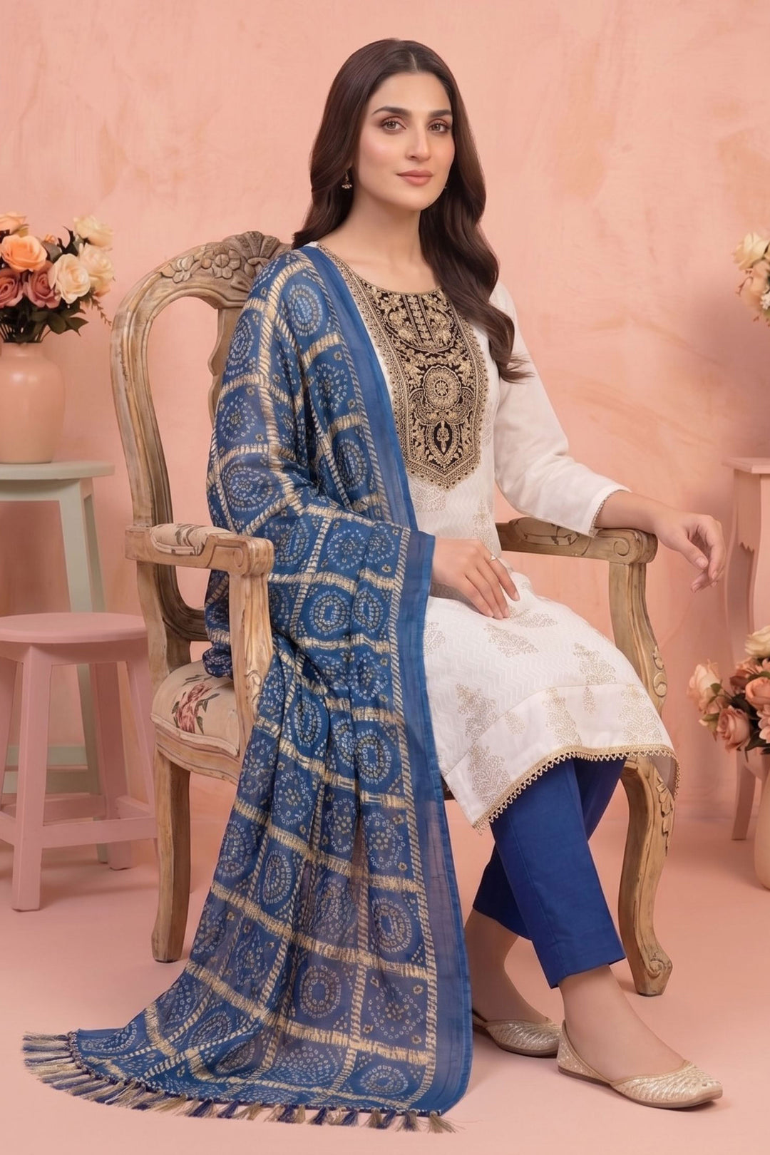 Off White Color Attractive Festive Style Rayon Salwar Suit