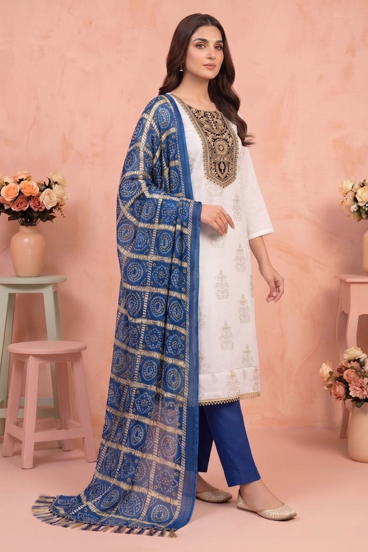 Off White Color Attractive Festive Style Rayon Salwar Suit