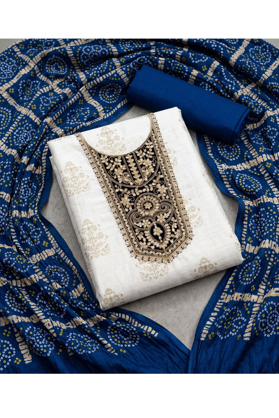 Off White Color Attractive Festive Style Rayon Salwar Suit
