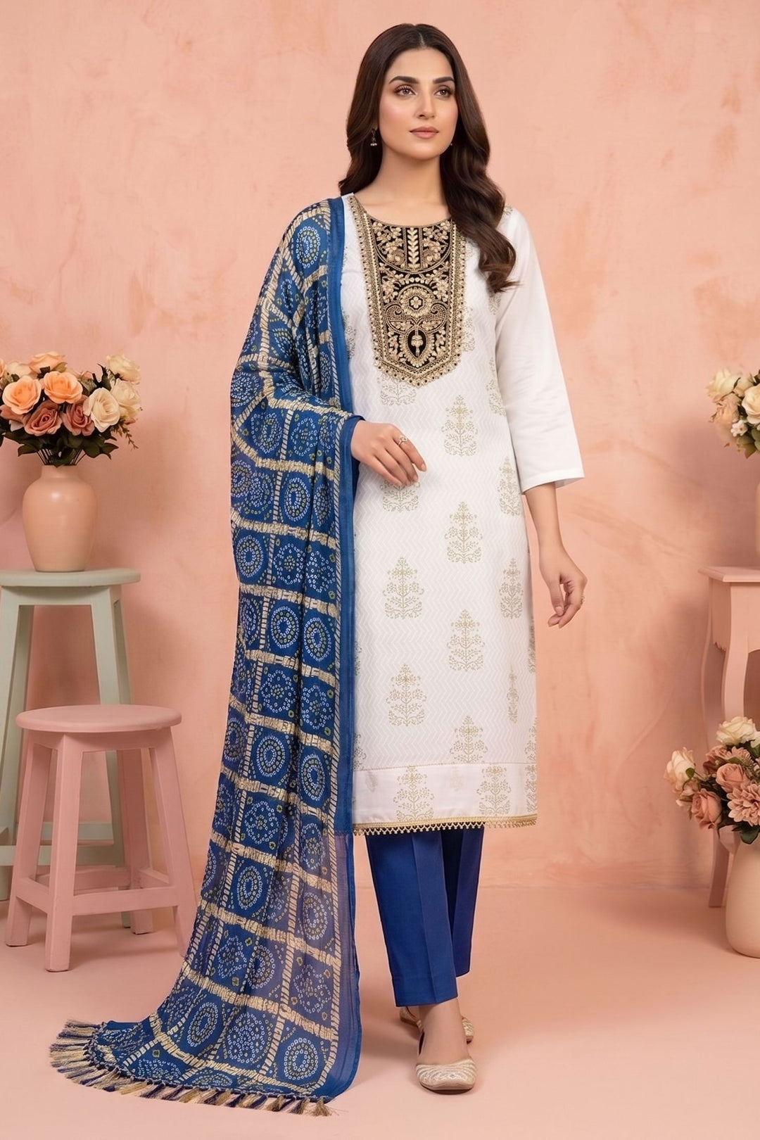 Off White Color Attractive Festive Style Rayon Salwar Suit