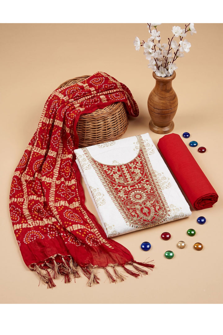 Off White Color Glorious Festive Style Rayon Salwar Suit