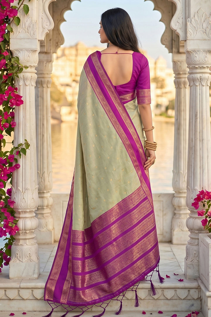 Beige Color Art Silk Special Weaving Design Saree | Buy Online India