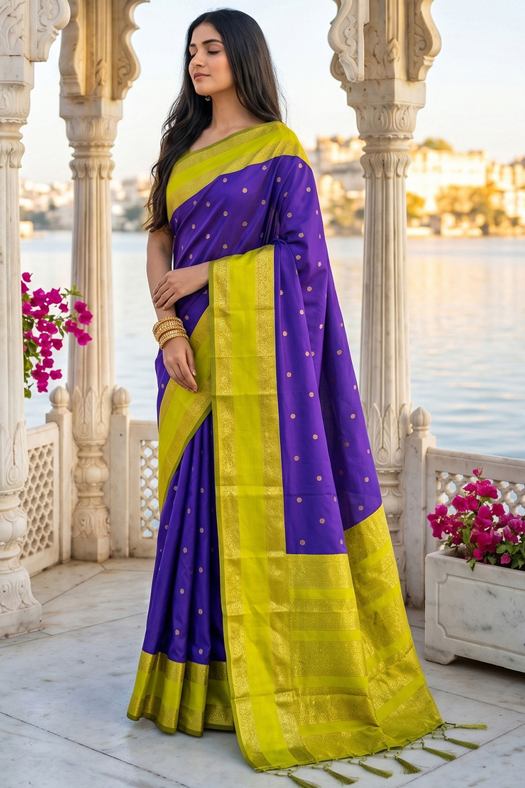 Beguiling Purple Color Art Silk Weaving Design Saree | Buy Online India