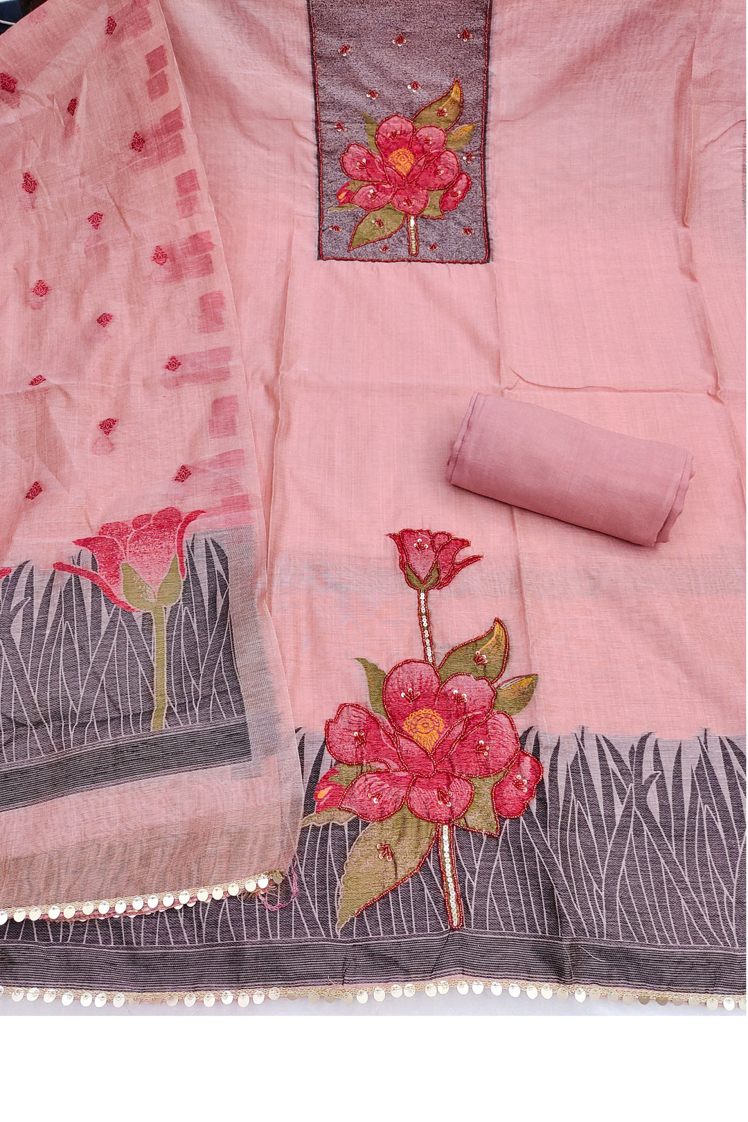 Classic Pink Color Salwar Suit In Banarasi Cotton | Buy Online India