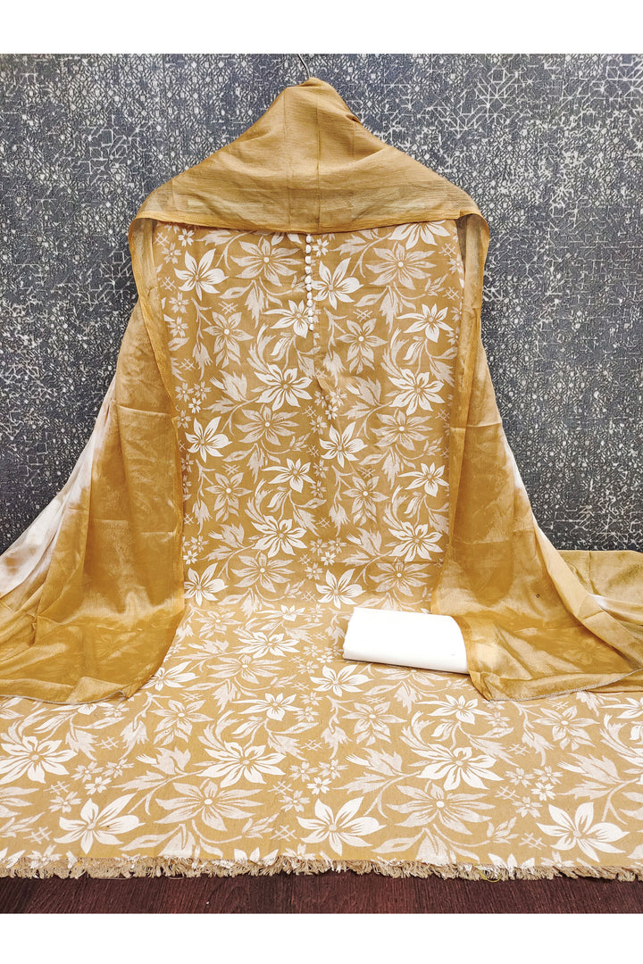 Engaging Mustard Color Cotton Fabric Salwar Suit | Buy Online India