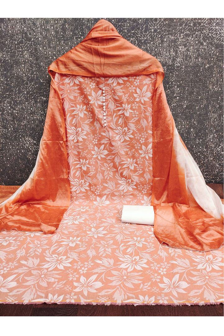 Orange Color Sober Salwar Suit In Cotton Fabric | Buy Online India