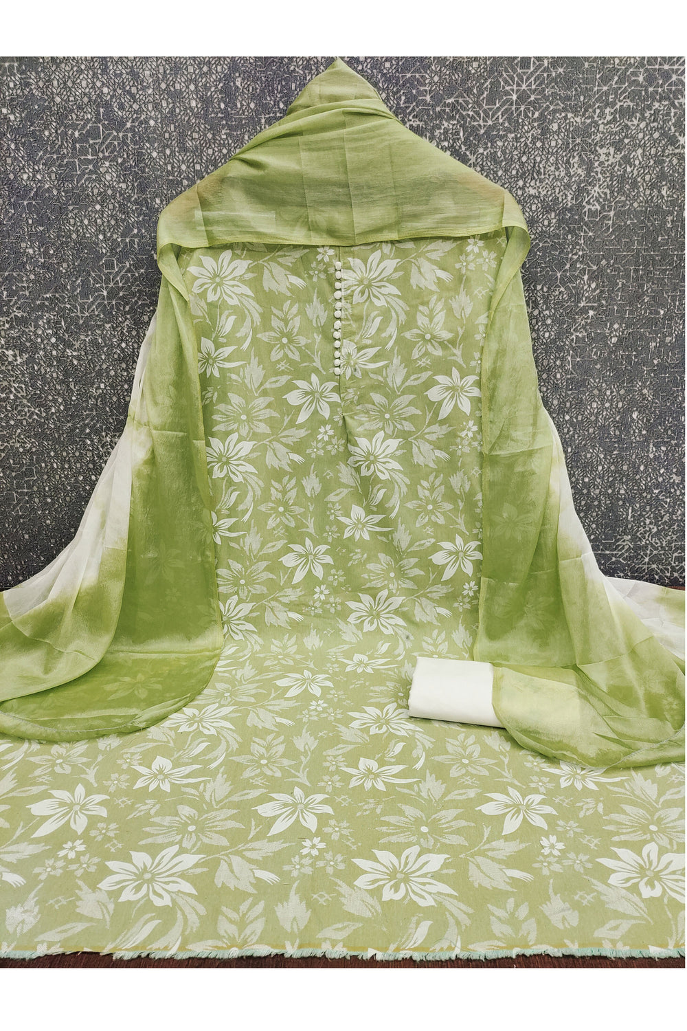 Excellent Cotton Fabric Green Color Salwar Suit | Buy Online India