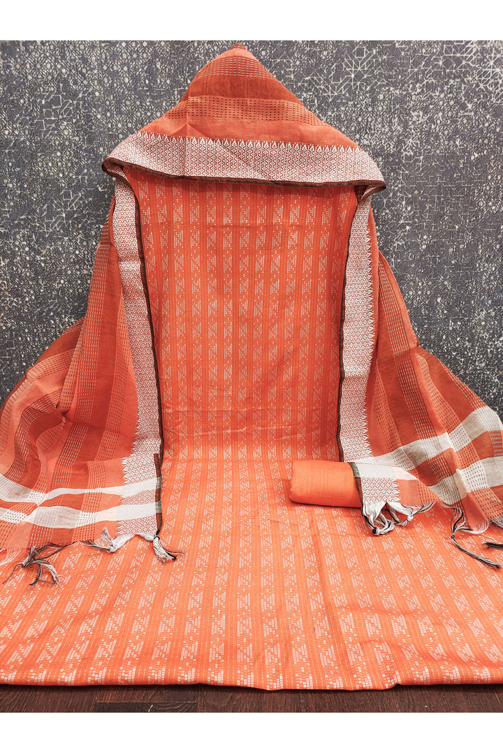 Beguiling Orange Color Cotton Fabric Salwar Suit | Buy Online India