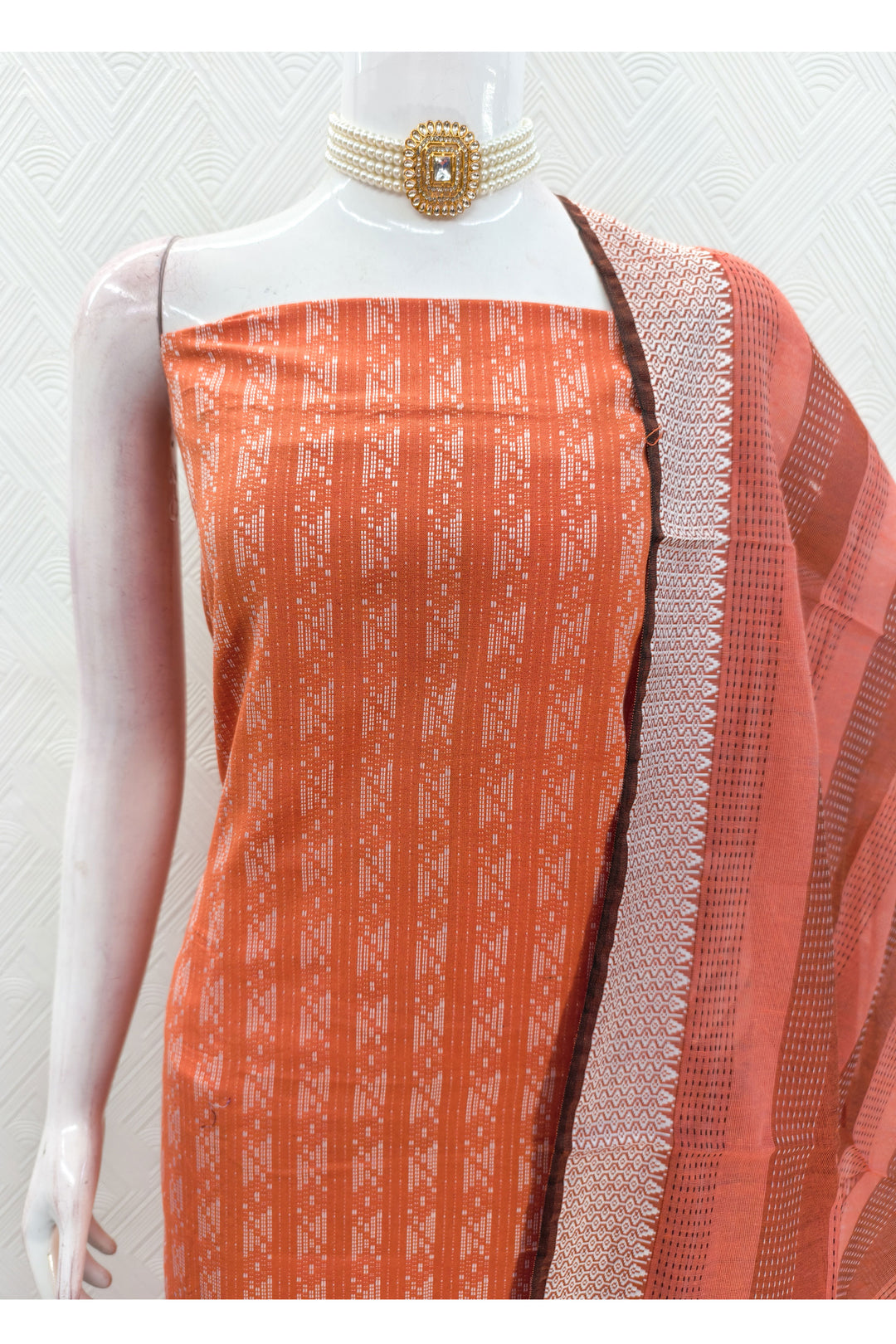 Beguiling Orange Color Cotton Fabric Salwar Suit | Buy Online India