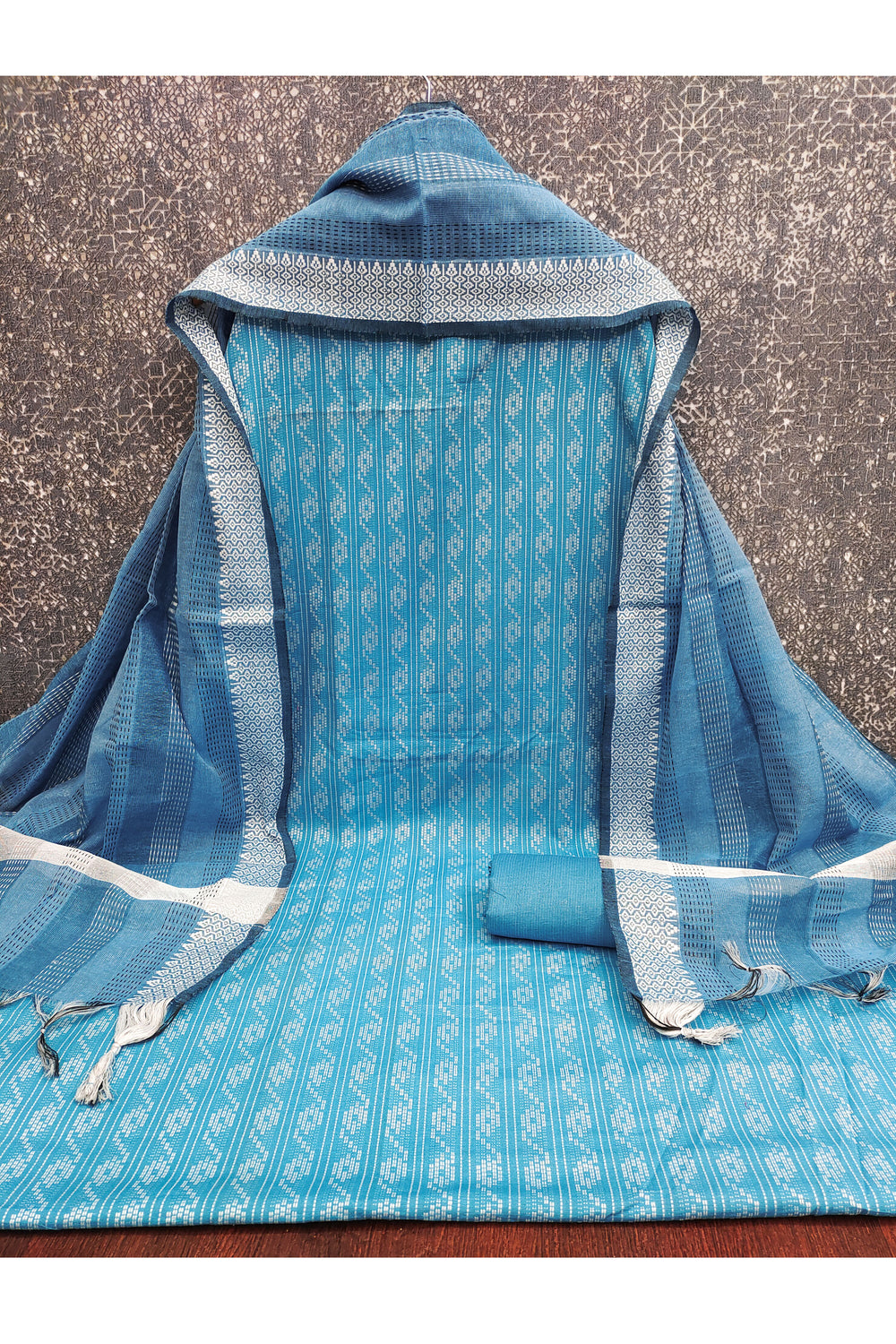 Attractive Cotton Fabric Blue Color Salwar Suit | Buy Online India