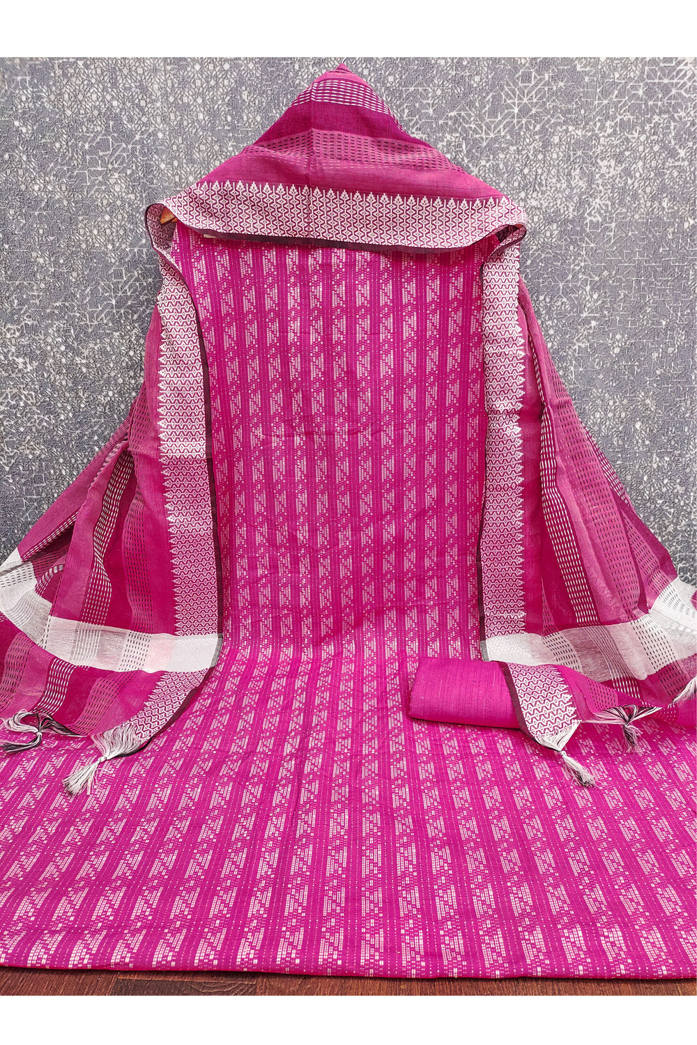 Tempting Cotton Fabric Pink Color Salwar Suit | Buy Online India