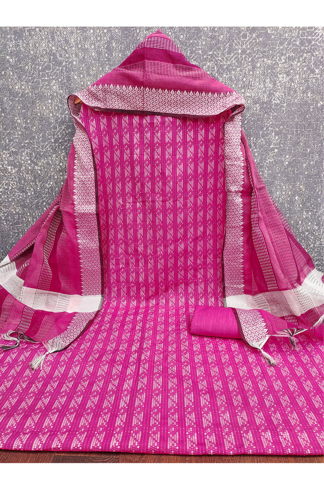 Tempting Cotton Fabric Pink Color Salwar Suit | Buy Online India