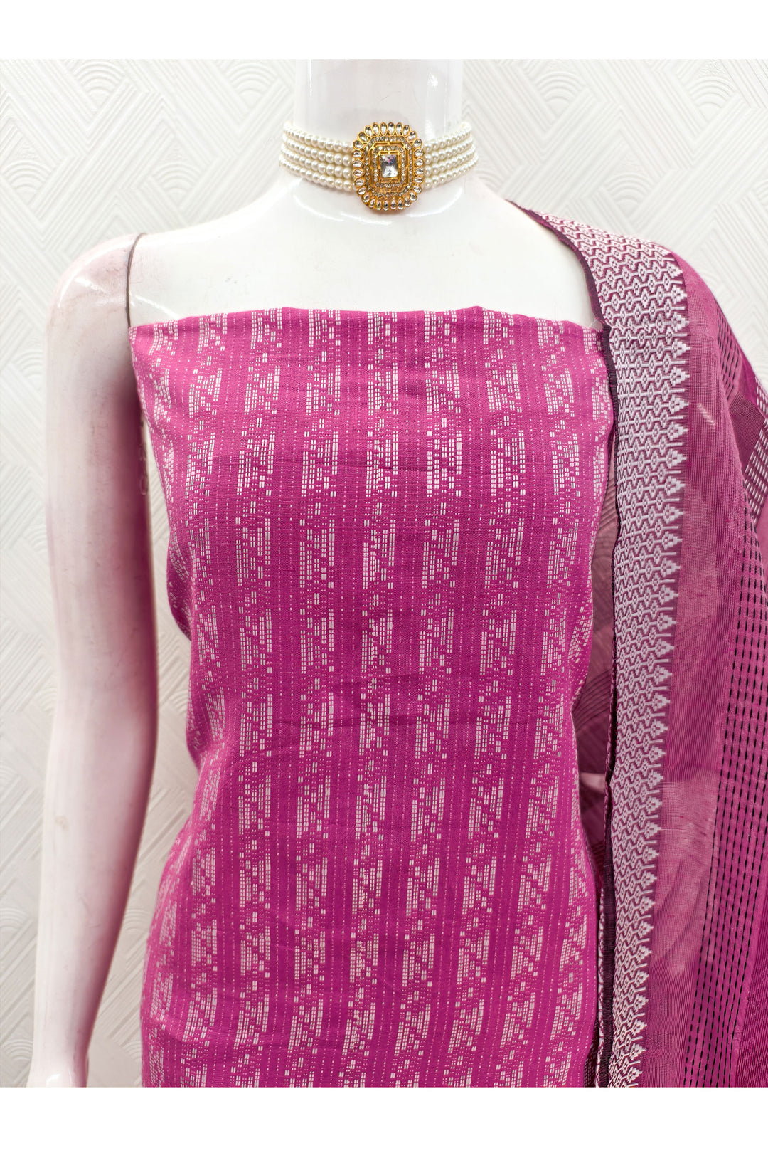 Tempting Cotton Fabric Pink Color Salwar Suit | Buy Online India